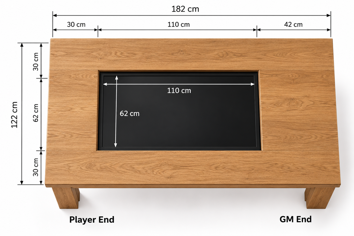 Dreamventure RPG Table with TV Recess
