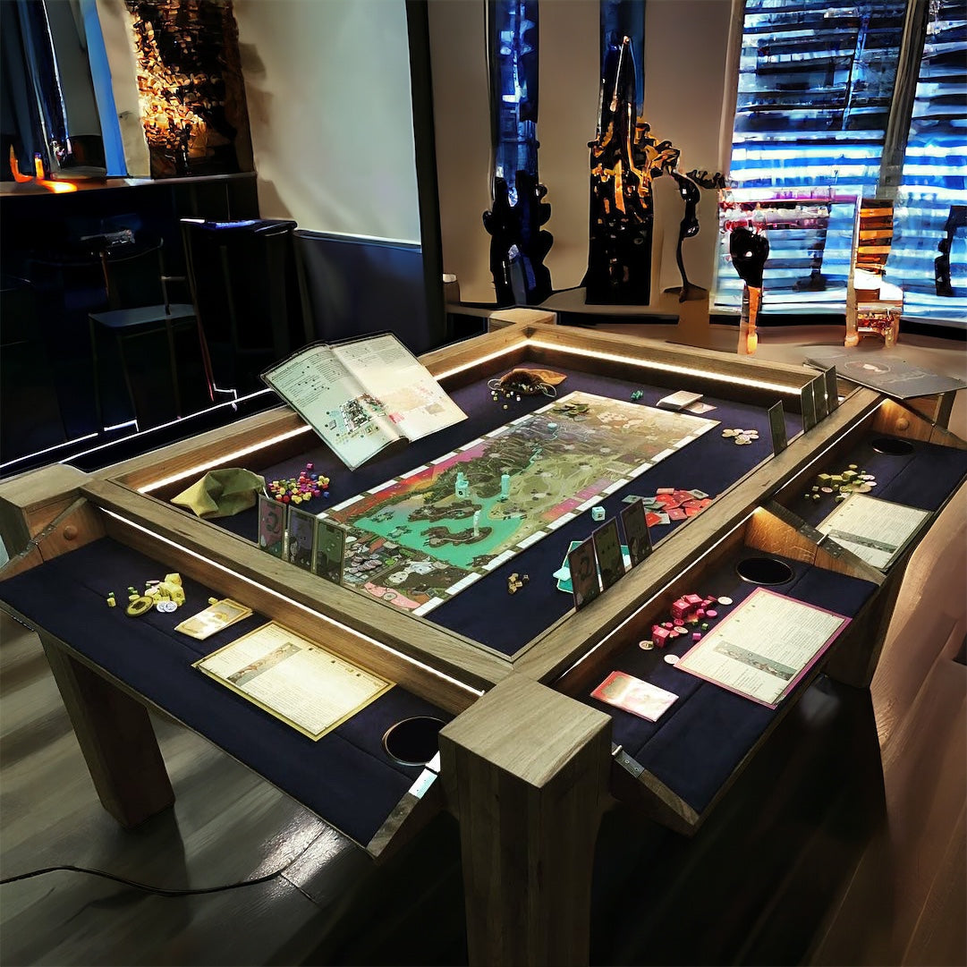The Crown MISSION board game table with recessed play area