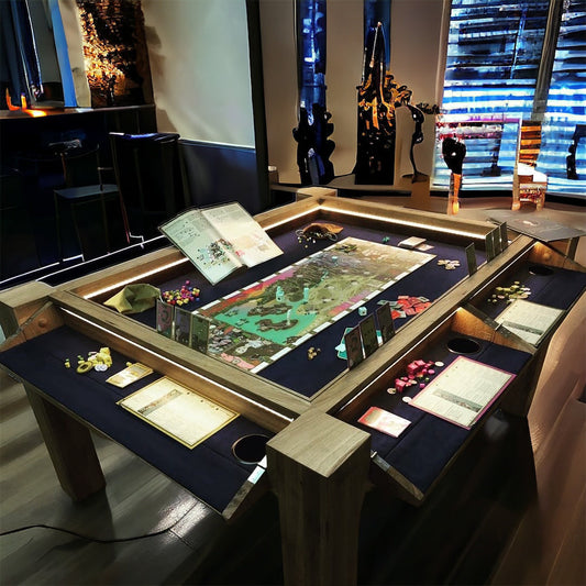 The Crown MISSION board game table with recessed play area