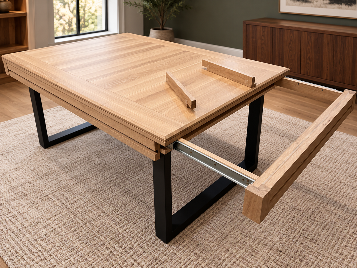Telescopic Extension Rails & Tabletop Leaves