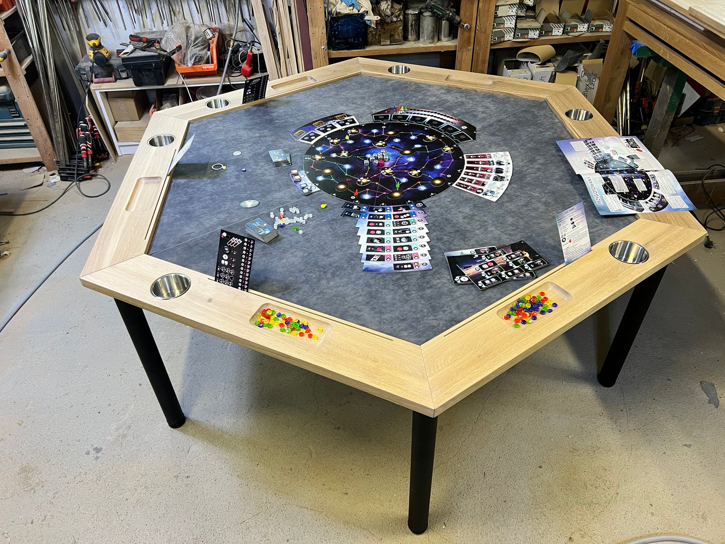 RAID HEX - Hexagonal Tabletop Overlay / Optional Stand-Alone Table