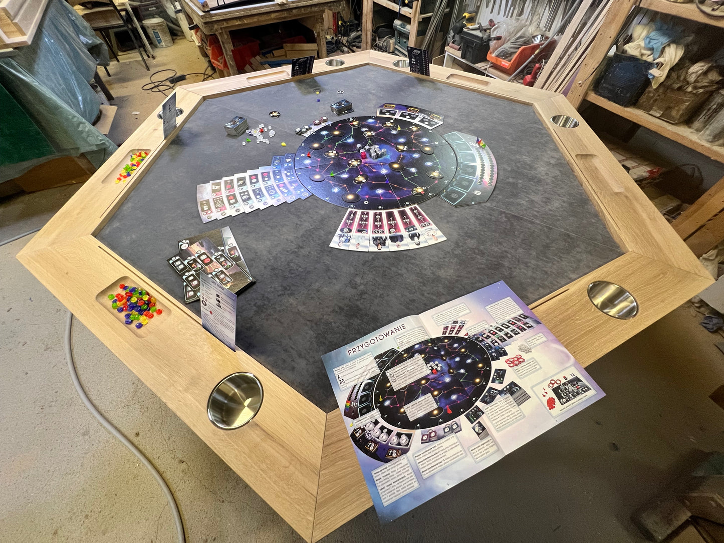 RAID HEX - Hexagonal Tabletop Overlay / Optional Stand-Alone Table