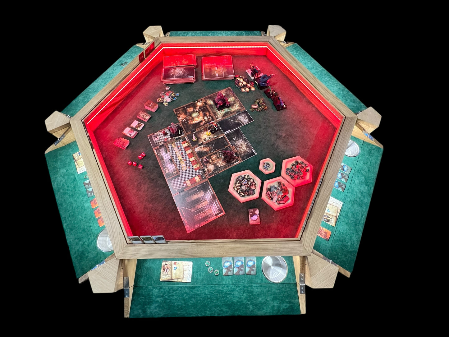 Mission Hex – Premium Oak Board Game Table