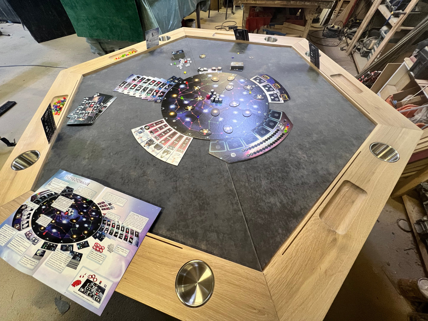 RAID HEX - Hexagonal Tabletop Overlay / Optional Stand-Alone Table