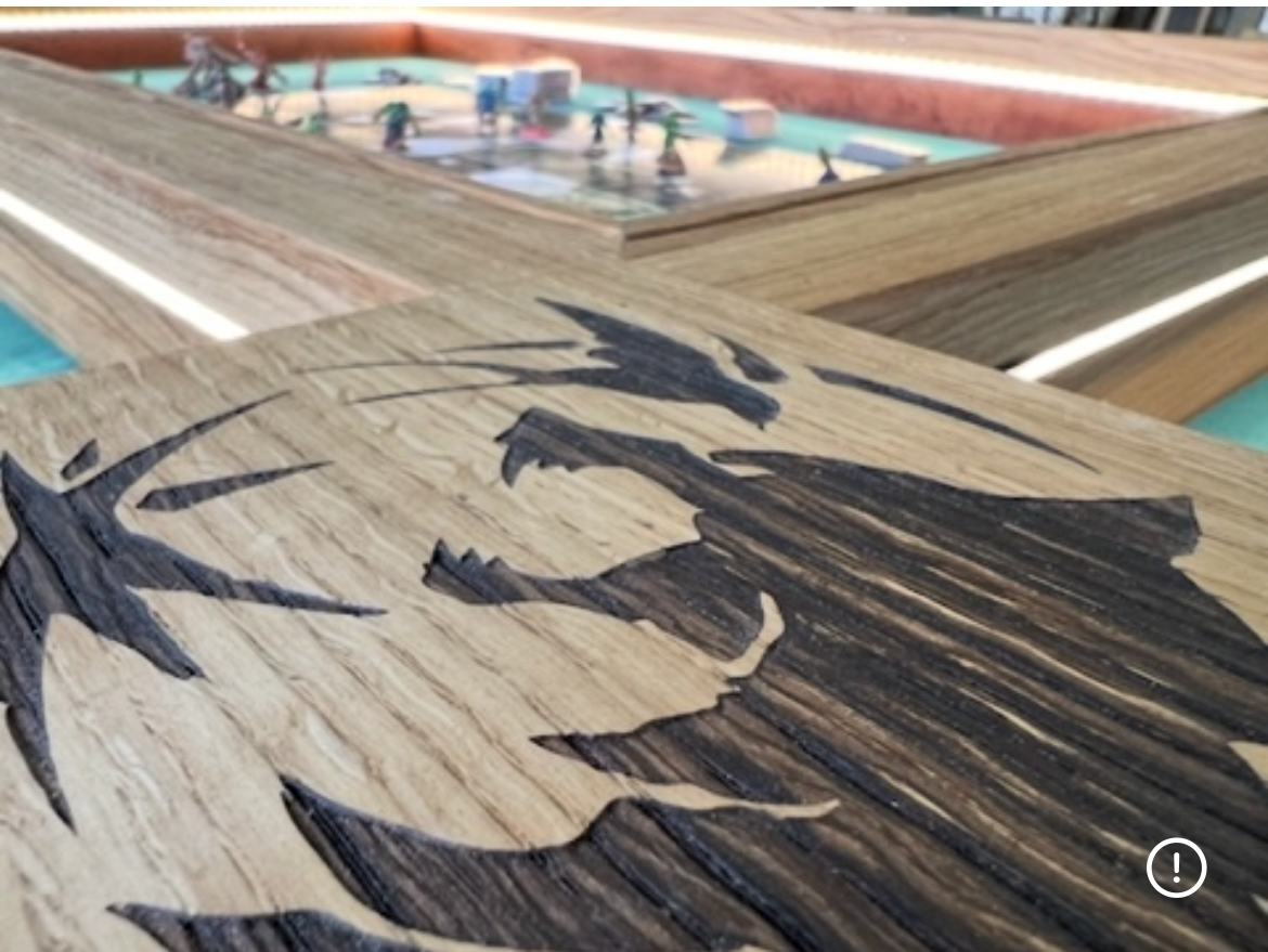 Custom Engraved wooden inlays add