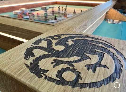 Custom Engraved wooden inlays add