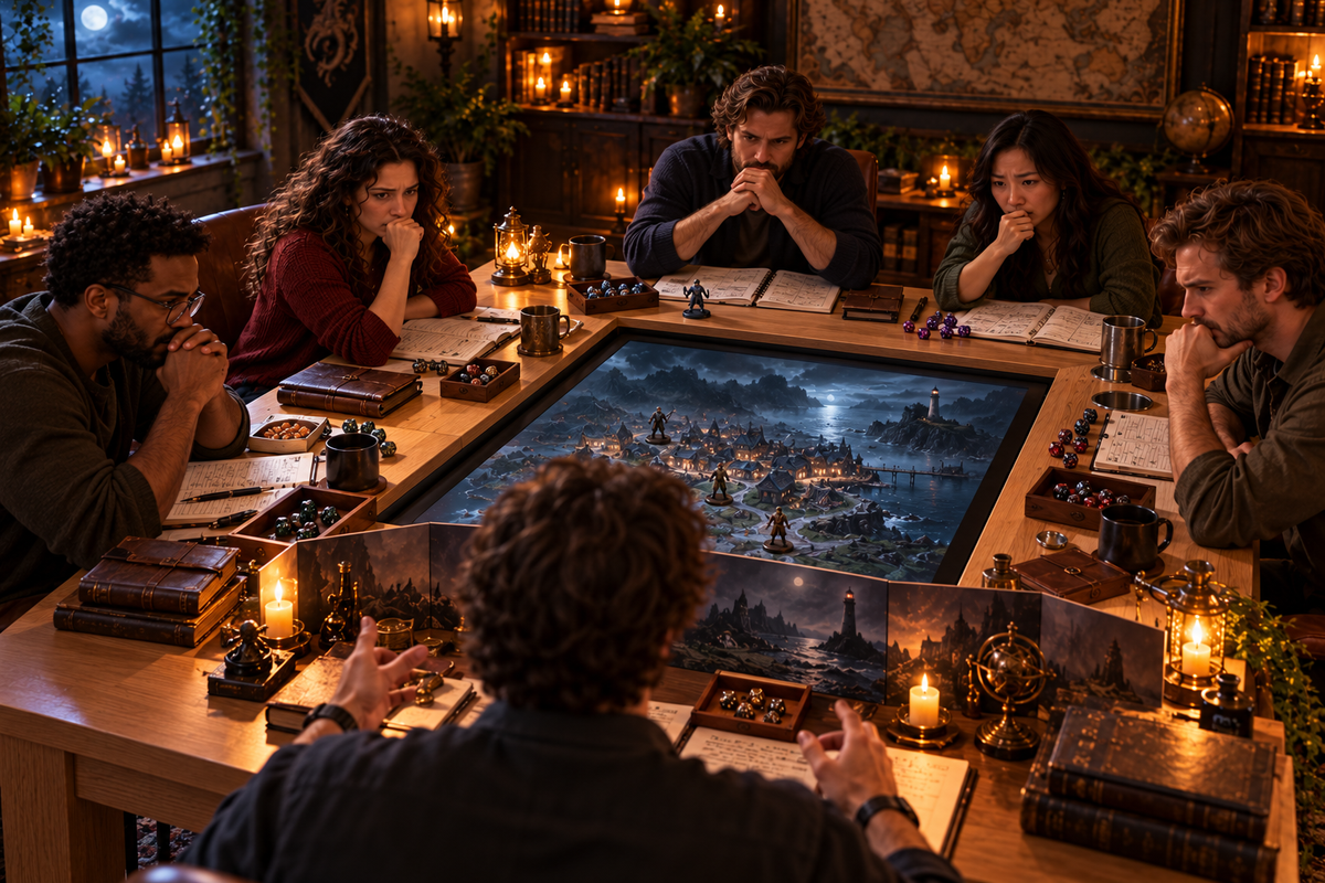 Dreamventure RPG Table with TV Recess
