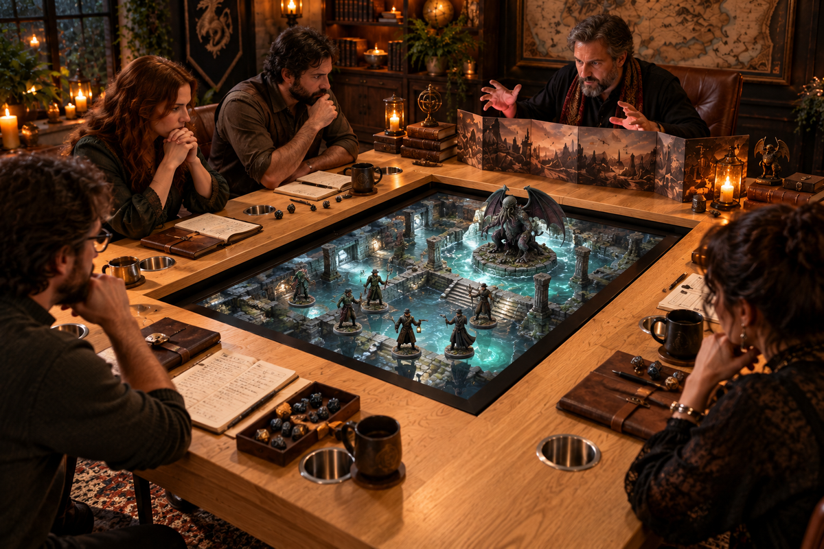 Dreamventure RPG Table with TV Recess